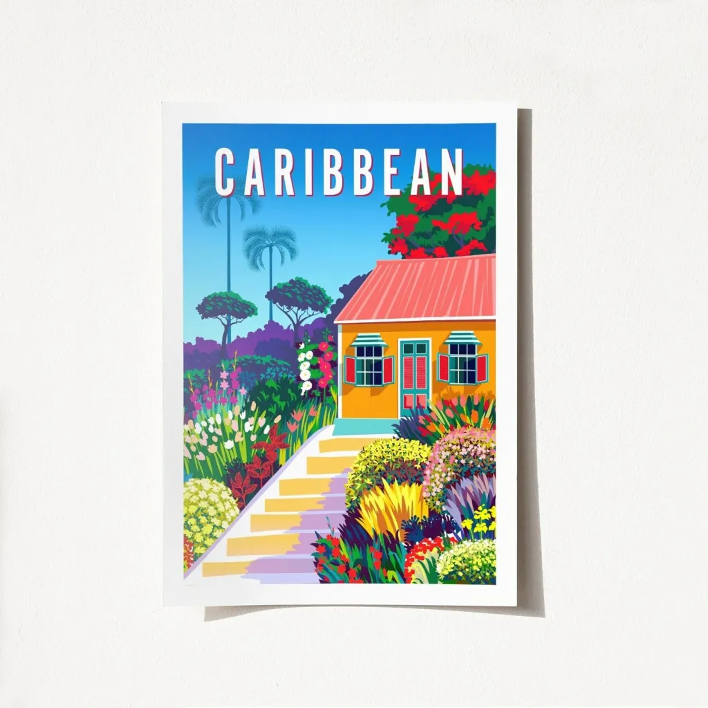 Poster A4, Caribbean, 1998, shumëngjyrësh - 2