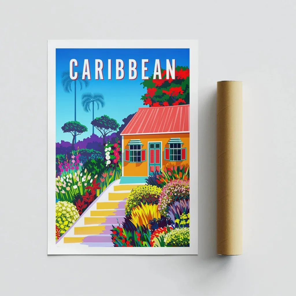 Poster A4, Caribbean, 1998, shumëngjyrësh - 4