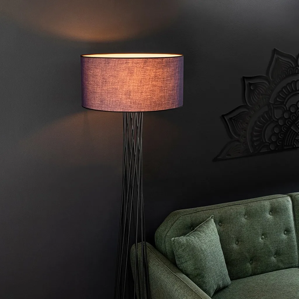 Llambë dyshemeje Opviq, e gjatë, anthracite, 50x175x50 cm - 2