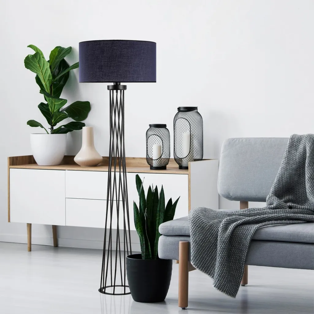 Llambë dyshemeje Opviq, e gjatë, anthracite, 50x175x50 cm - 3