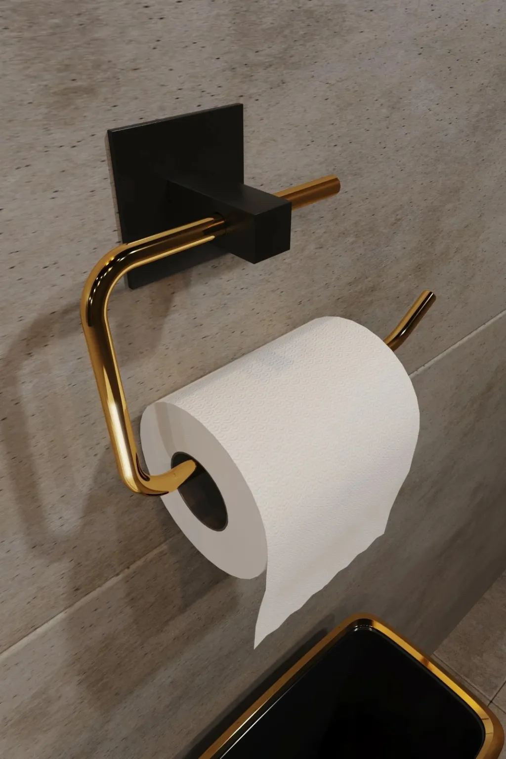 Mbajtës letre tualeti, ngjyrë ari, Aberto Design - 2