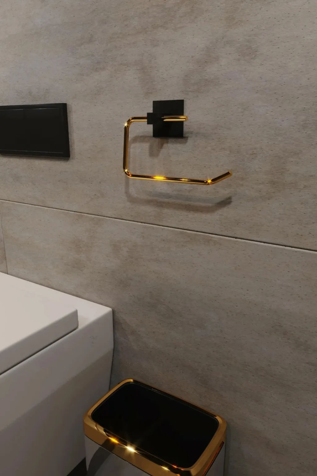 Mbajtës letre tualeti, ngjyrë ari, Aberto Design - 4