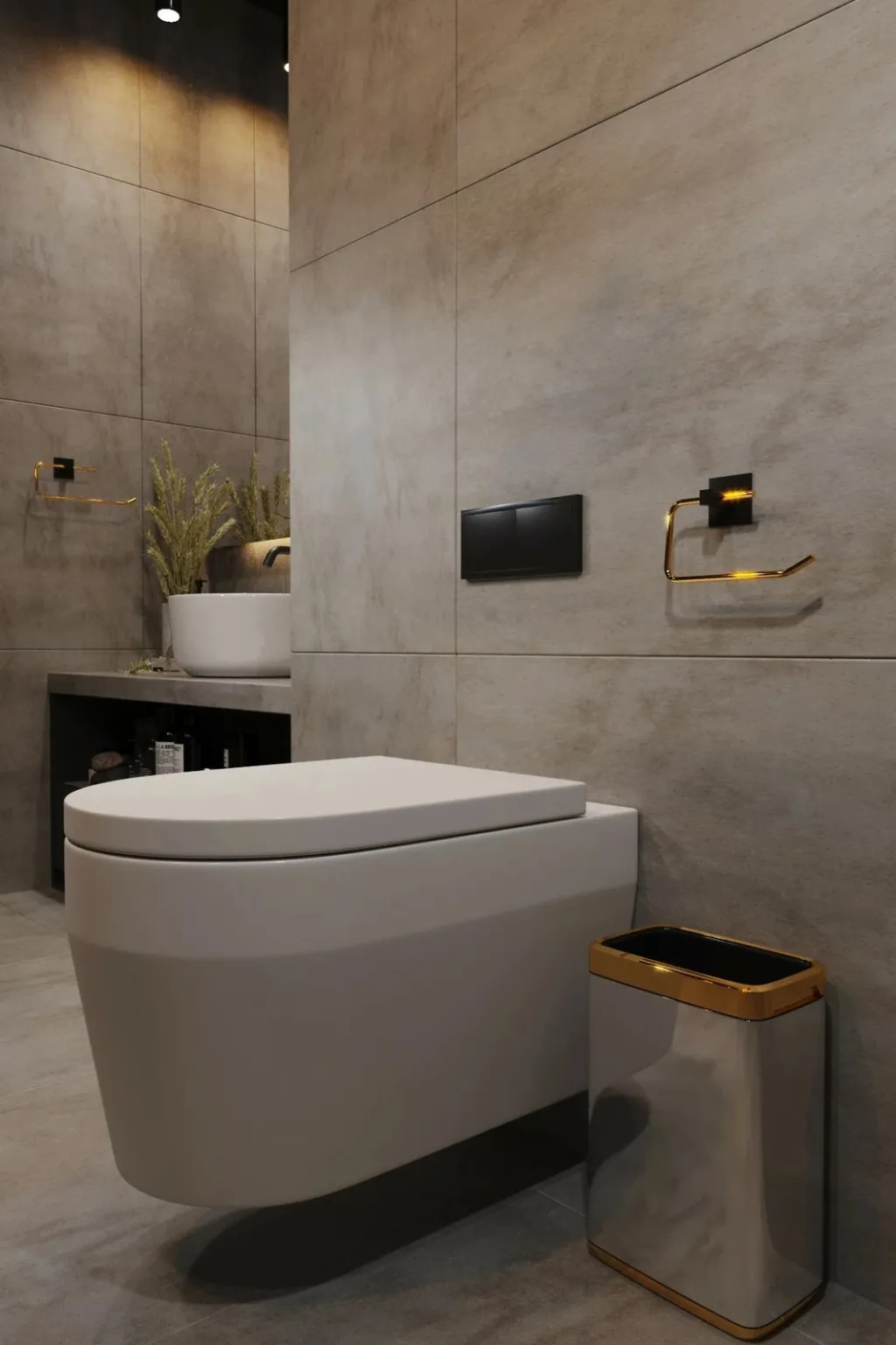 Mbajtës letre tualeti, ngjyrë ari, Aberto Design - 6