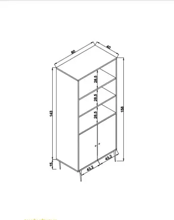 Librari / Raft Librash Hazeran Bookshelf, lis
