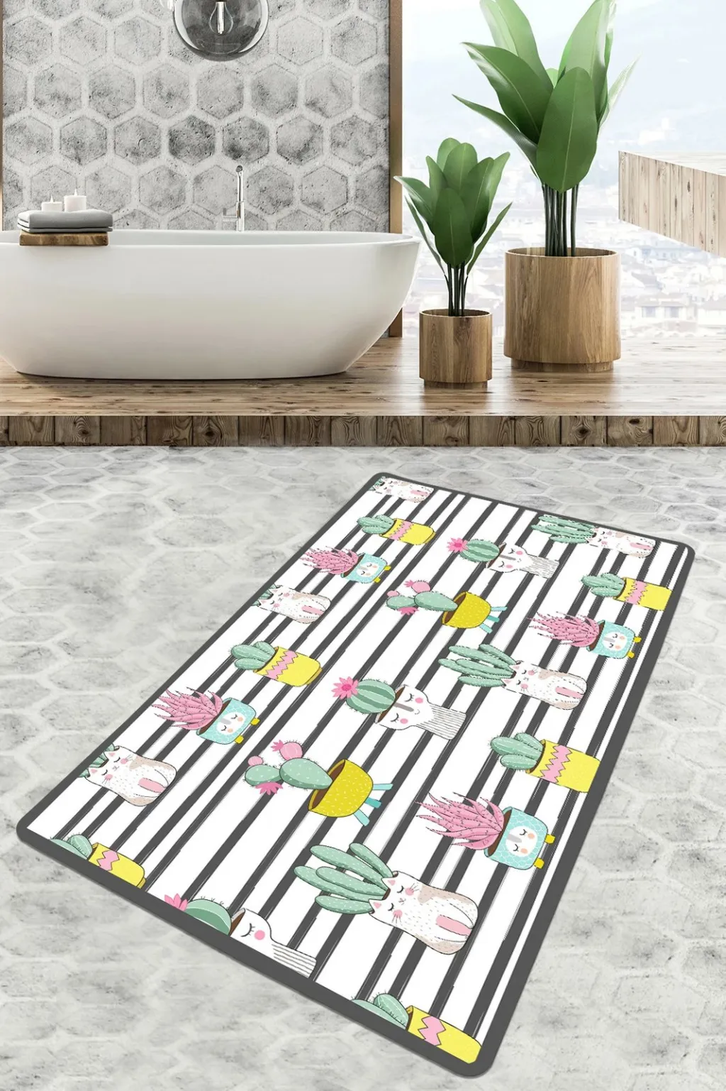 Tapet për banjo Mijölnir, model Catinus Cactus, 70x120 - 1