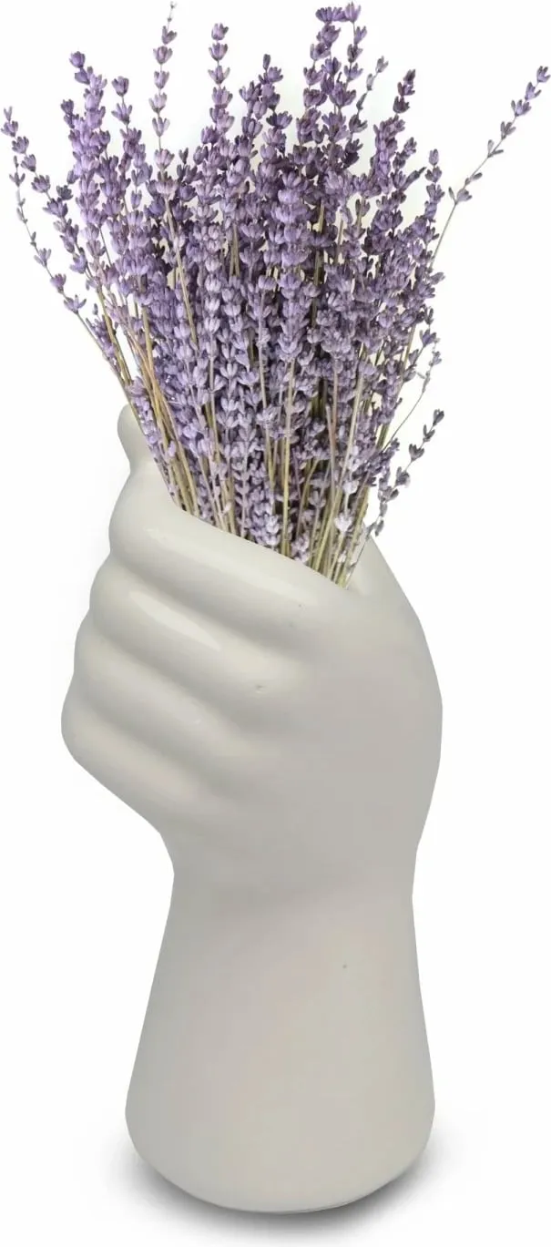 Vazo dekorative Aberto Design, HMY-6404, 17cm, qeramike, e bardhë - 3