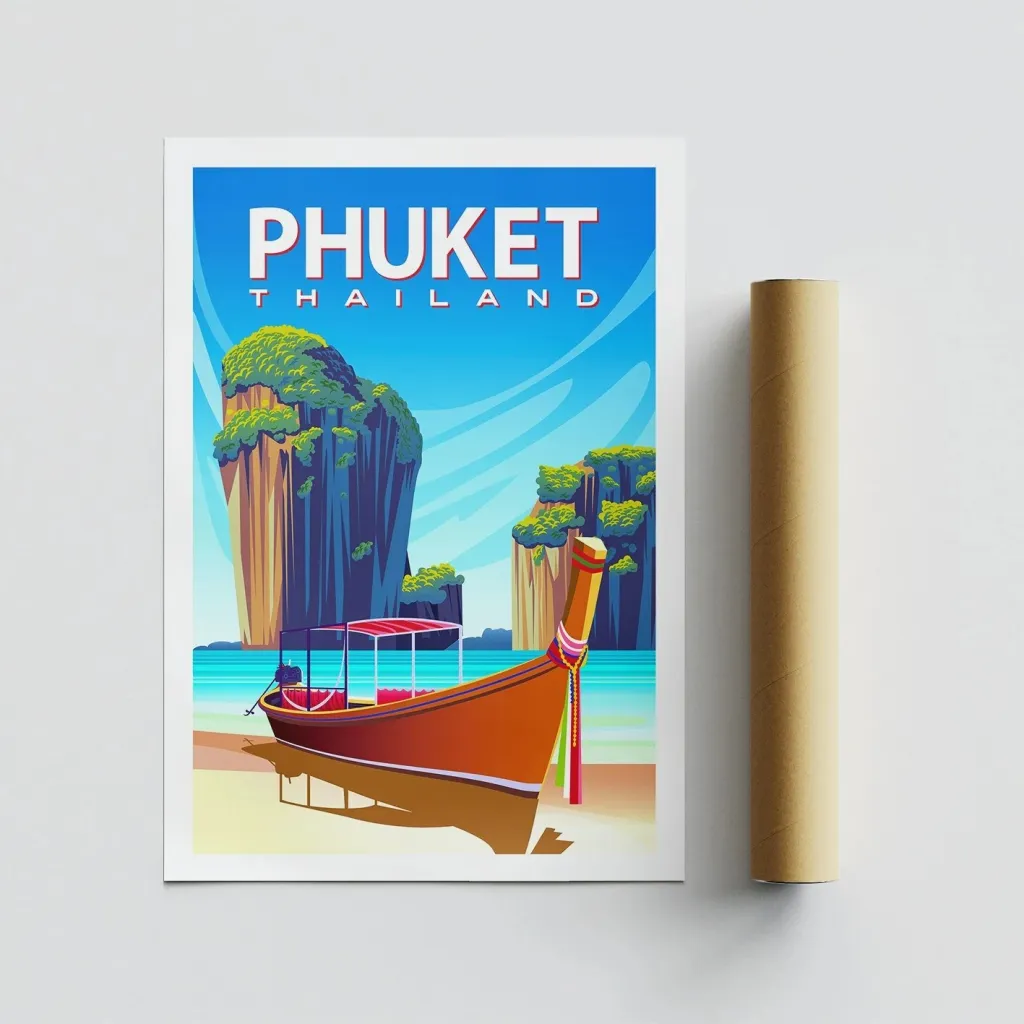 Poster A4 Phuket, shumëngjyrësh, 21x29.7cm - 4