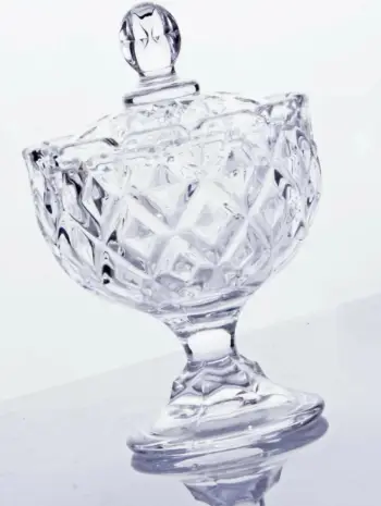 Enë për sheqer prej qelqi, transparente, Hermia, BADE6632