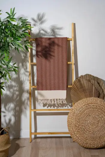 Peshqir plazhi Fouta Mijölnir, ngjyrë e kuqe tjegulle, Baliksirti