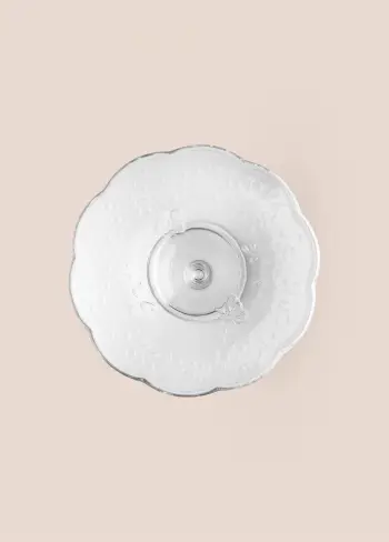 Pjatë për servirje ëmbëlsirash Hermia, qelq transparent, CAM0500