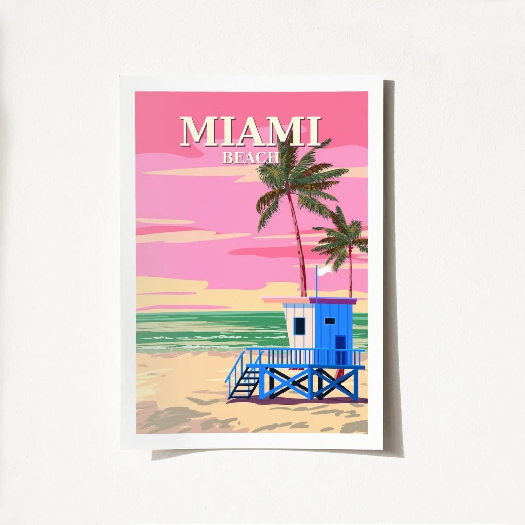 Poster A4, Miami - 2016, shumëngjyrësh - 2