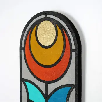 Aksesor dekorativ prej druri për mur, Wallity, ART060