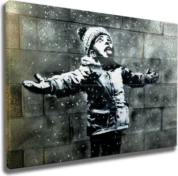 Pikturë dekorative në kanavacë, Banksy, shumëngjyrëshe, WY36, 50x70cm