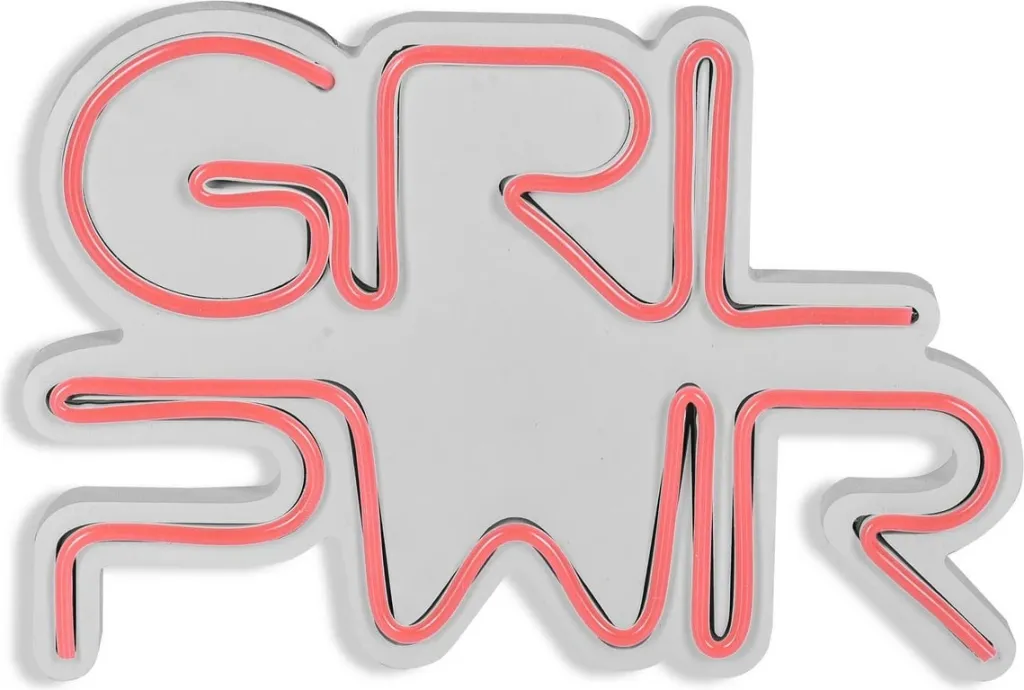 Dekor dritash LED plastike, Girl Power, rozë - 8
