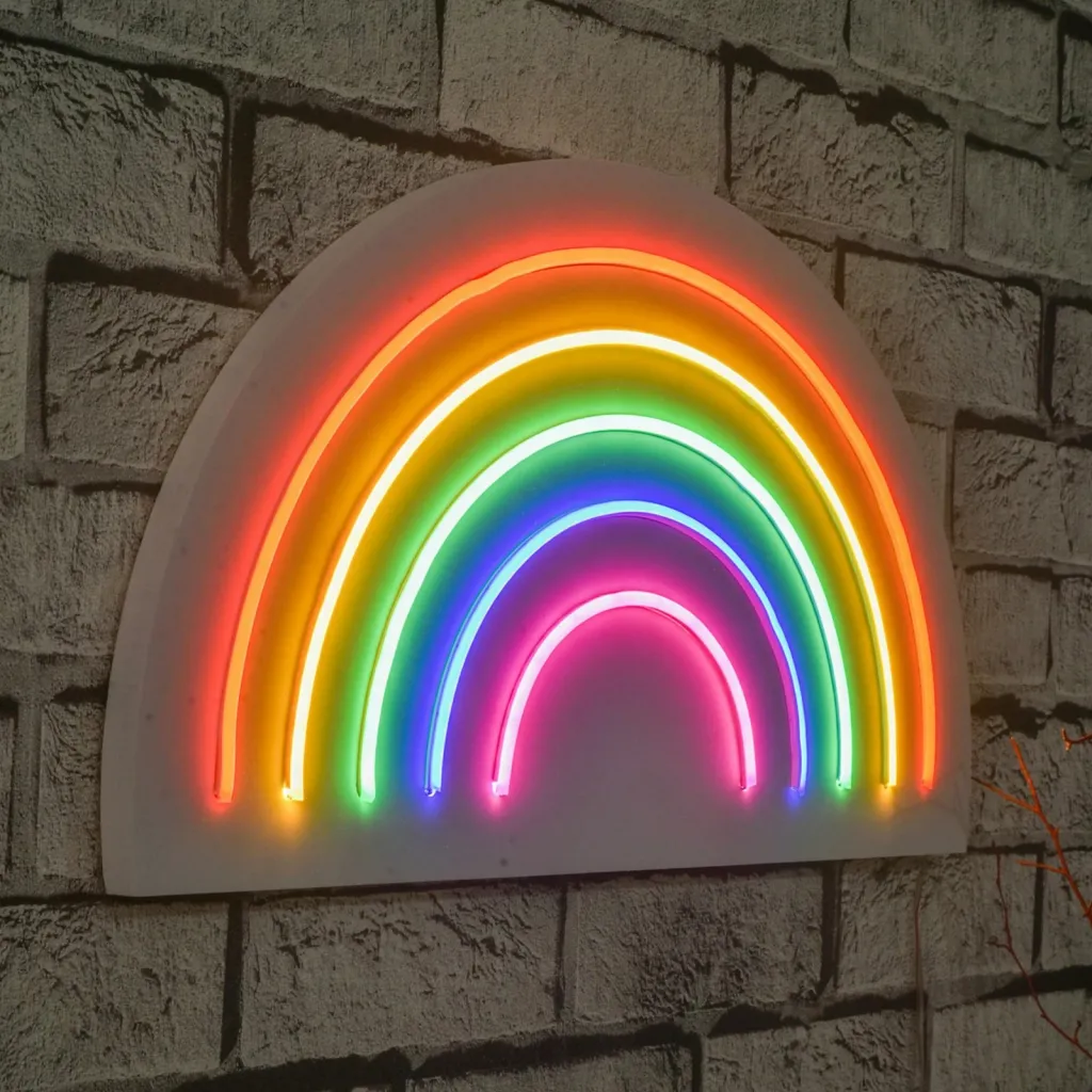 Dritë dekorative LED plastike, ylber, shumëngjyrëshe - 2
