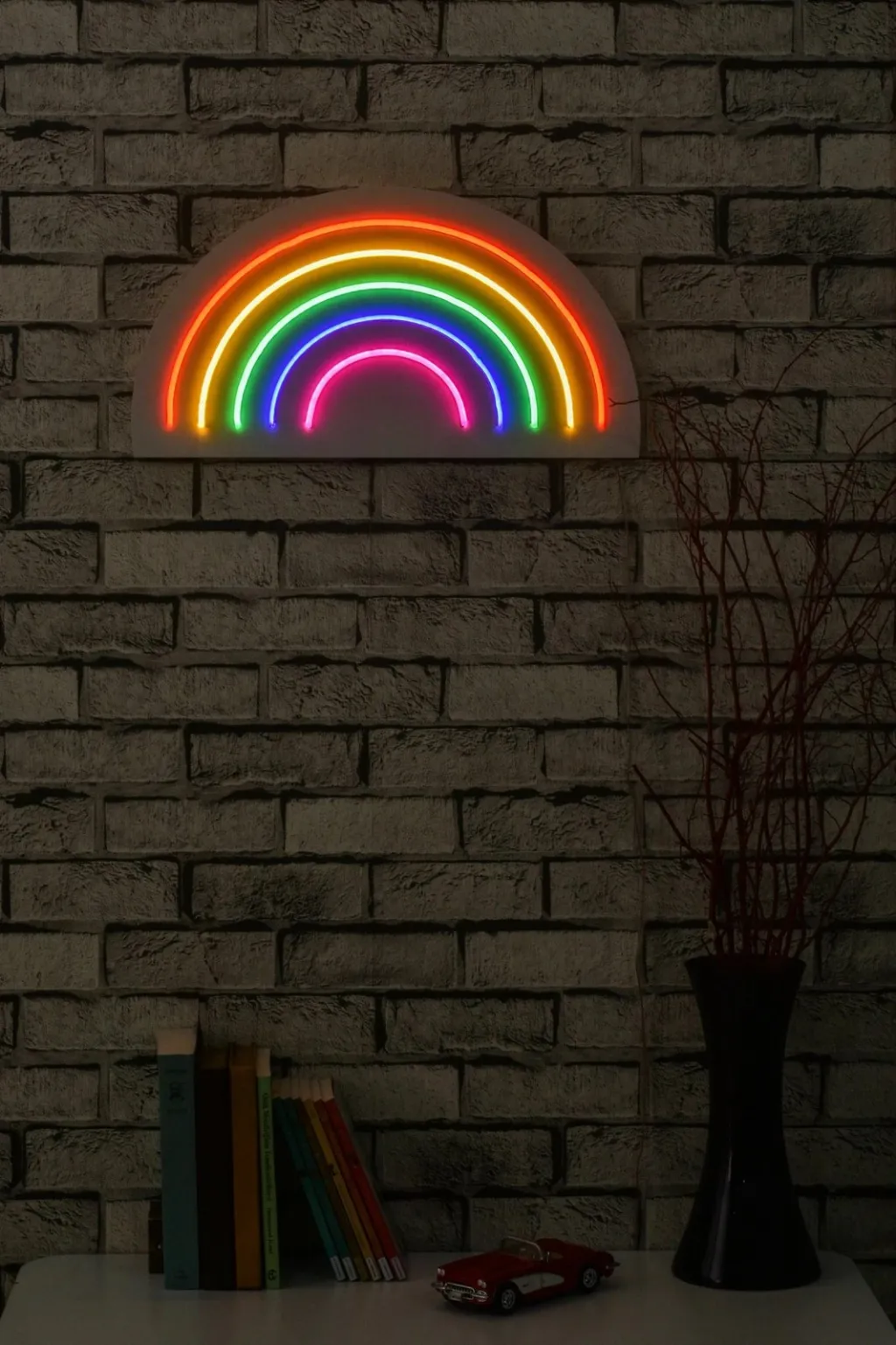 Dritë dekorative LED plastike, ylber, shumëngjyrëshe - 5