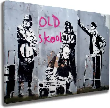 Pikturë dekorative në kanavacë, Banksy, shumëngjyrëshe, WY53, 50x70cm