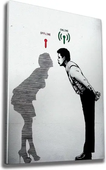 Pikturë dekorative në kanavacë, Banksy, shumëngjyrëshe, WY60, 50x70cm