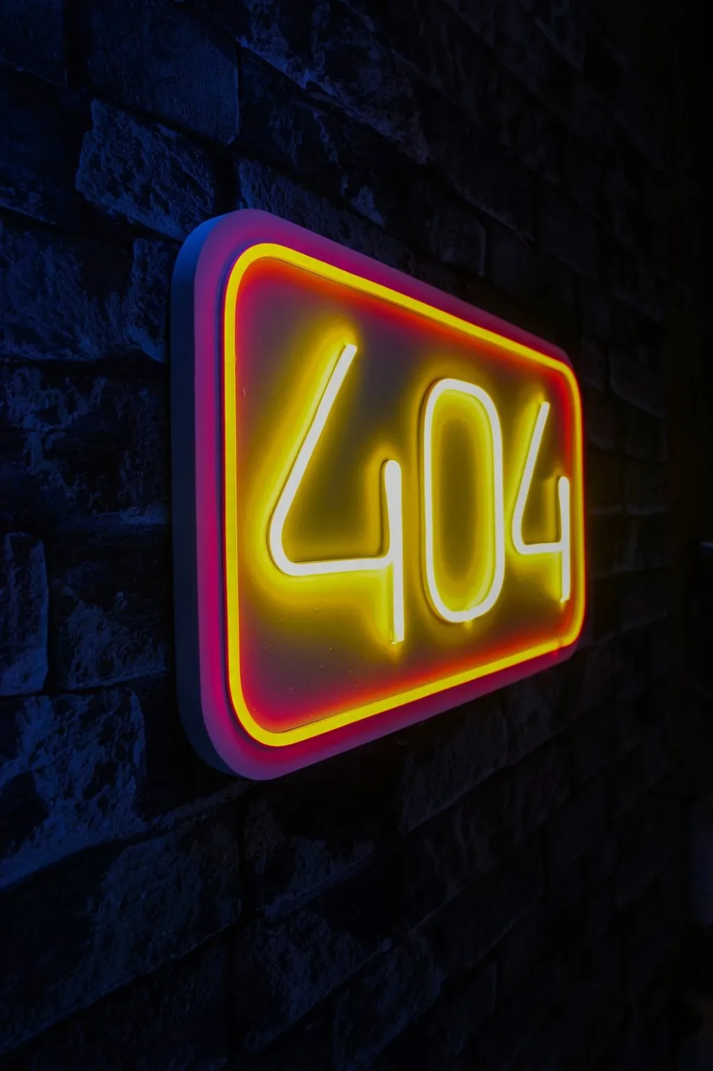 Dritë dekorative LED plastike, 404 Not Found, e kuqe dhe e verdhë - 3