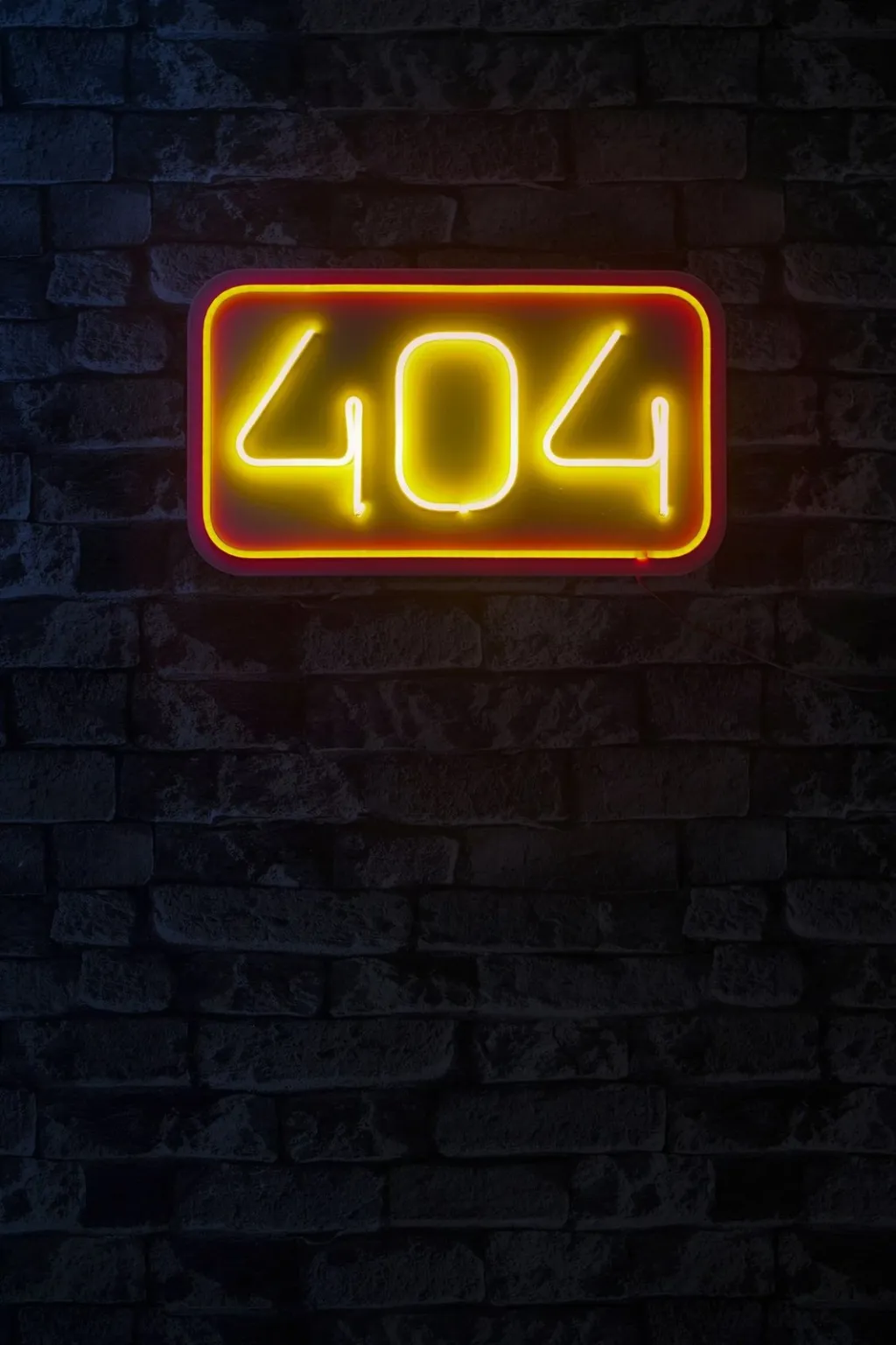 Dritë dekorative LED plastike, 404 Not Found, e kuqe dhe e verdhë - 4