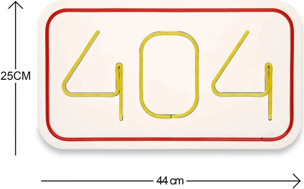 Dritë dekorative LED plastike, 404 Not Found, e kuqe dhe e verdhë - 7