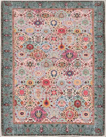 Qilim Conceptum Hypnose, krem, e kuqe, portokalli, kaltër, e gjelbër, 160x230cm, Woosonıl091