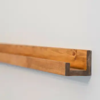 Raft dekorativ prej druri për mur, Aberto Design, Huhu291 - 60