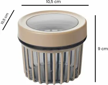 Set kuti plastike për ruajtje (6 copë), Hermia, Lınea6Lıkrsk, ngjyrë krem