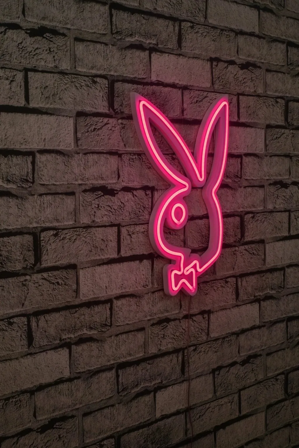 Dritë dekorative plastike LED, Playboy, ngjyrë rozë - 3