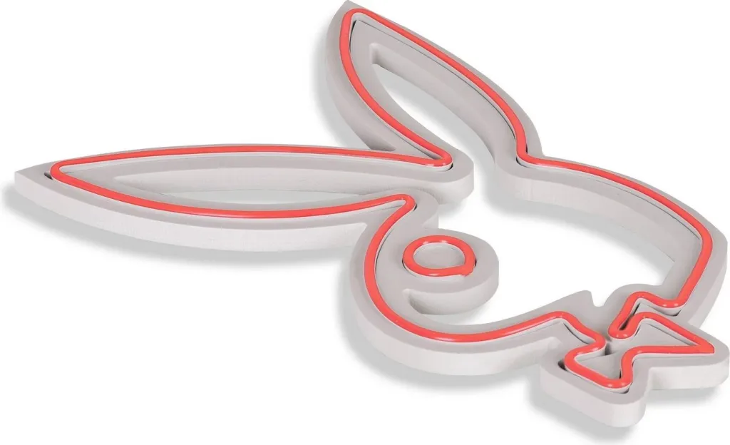 Dritë dekorative plastike LED, Playboy, ngjyrë rozë - 7