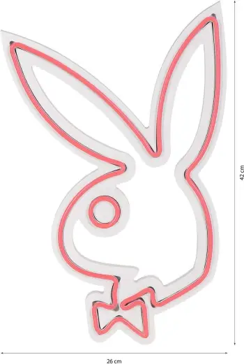 Dritë dekorative plastike LED, Playboy, ngjyrë rozë