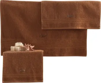 Set peshqirësh (3 copë), Mijölnir Wellness, ngjyrë kafe