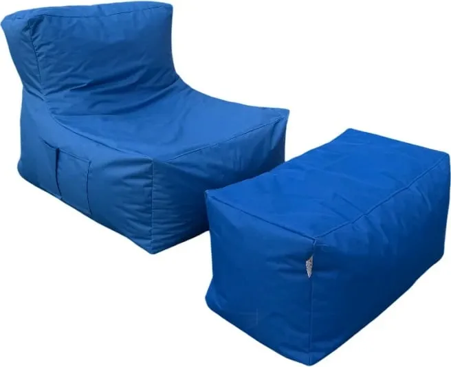 Set bean bag XXL Sedir, 2 pjesë, ngjyrë kaltër - 3