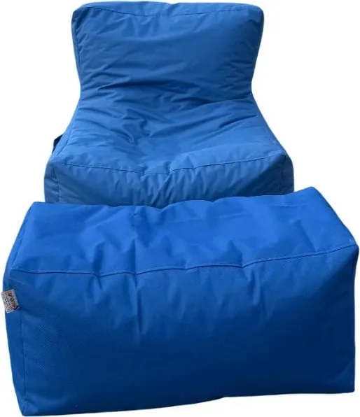 Set bean bag XXL Sedir, 2 pjesë, ngjyrë kaltër - 4