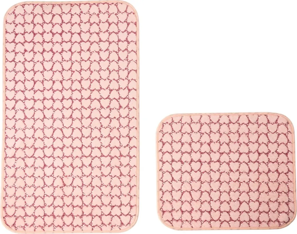 Set tapetash për banjo (2 copë), Mijölnir, Leila Heart, rozë e çelët - 4