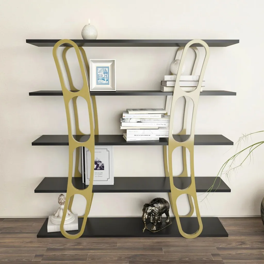 Raft librash Hanah Home, Adar, ngjyrë e zezë - 3