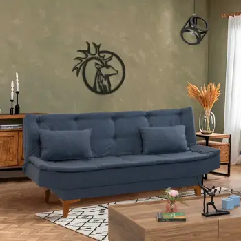 Divan treshe Atelier del Sofa, ngjyrë kaltër e errët, Rome