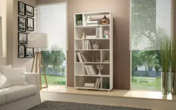 Raft librash Hanah Home, Potena, ngjyrë e bardhë, 50x162x25cm