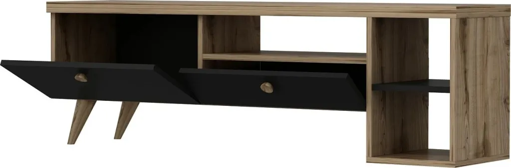 Komodë TV Hanah Home, Begonya 180, ngjyrë lis dhe e zezë - 5