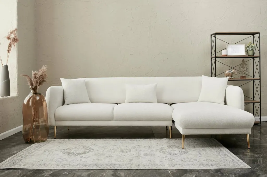 Kënd-sofë krevati Atelier del Sofa, Simena, kënd i djathtë, krem - 2