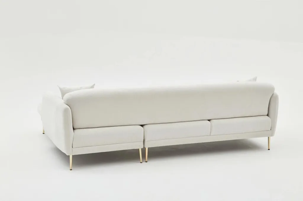 Kënd-sofë krevati Atelier del Sofa, Simena, kënd i djathtë, krem - 12