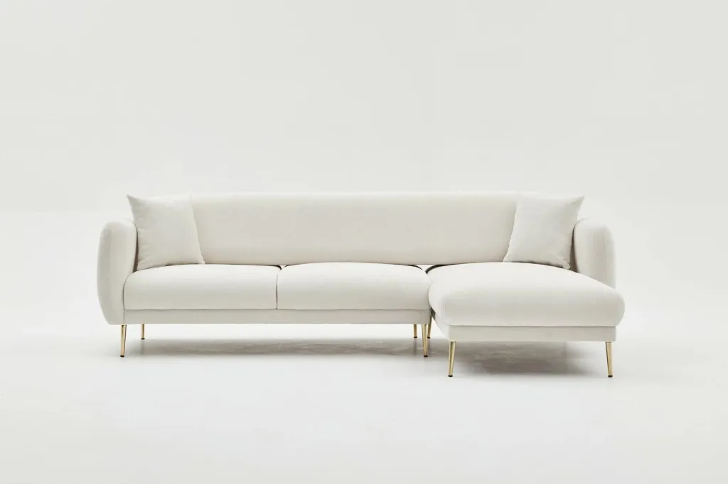 Kënd-sofë krevati Atelier del Sofa, Simena, kënd i djathtë, krem - 14