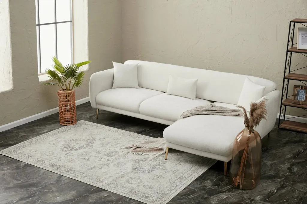 Kënd-sofë krevati Atelier del Sofa, Simena, kënd i djathtë, krem - 7