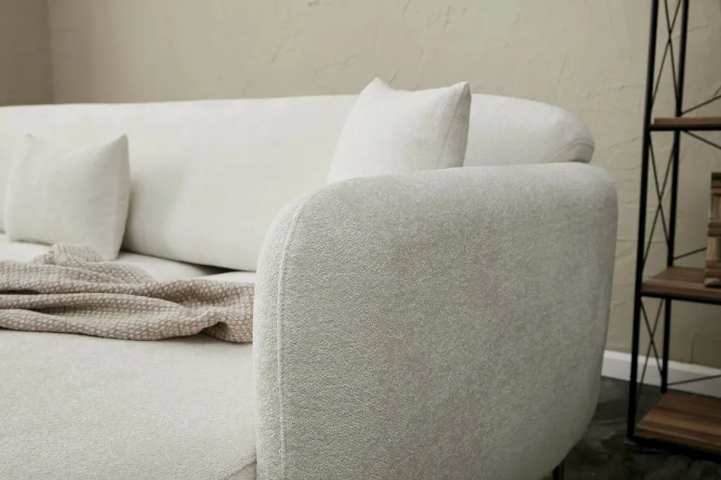 Kënd-sofë krevati Atelier del Sofa, Simena, kënd i djathtë, krem - 8