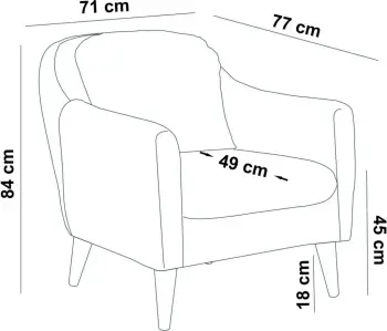 Set divani Atelier del Sofa, Sofia-TKM03-0701, ngjyrë gri