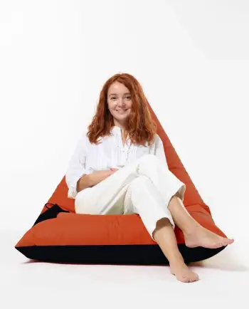 Puf kopshti, model piramidë, ngjyrë portokalli, i madh, Atelier del Sofa