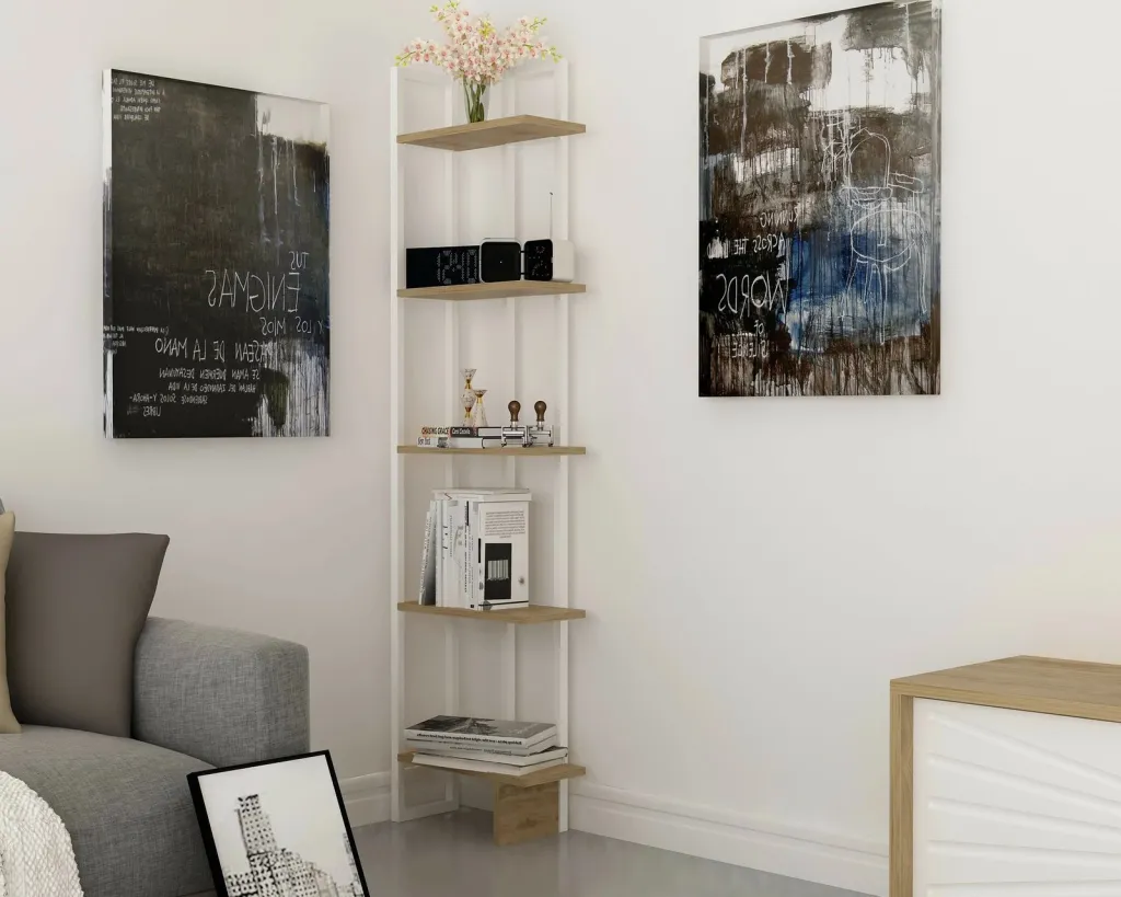 Raft librash Hanah Home, Alice, ngjyrë e zezë dhe lis, Ud - 1