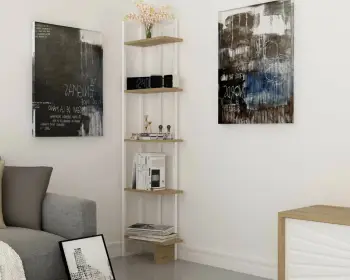 Raft librash Hanah Home, Alice, ngjyrë e zezë dhe lis, Ud
