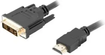 Kabllo Lanberg CA-HDDV-10CC-0030-BK, HDMI në DVI-D, 3m, e zezë