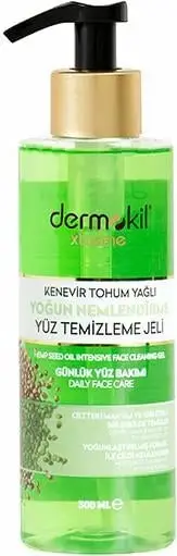 Xhel pastrues për fytyrë Dermokil, nga vaji i farës së kërpit, 300 ml